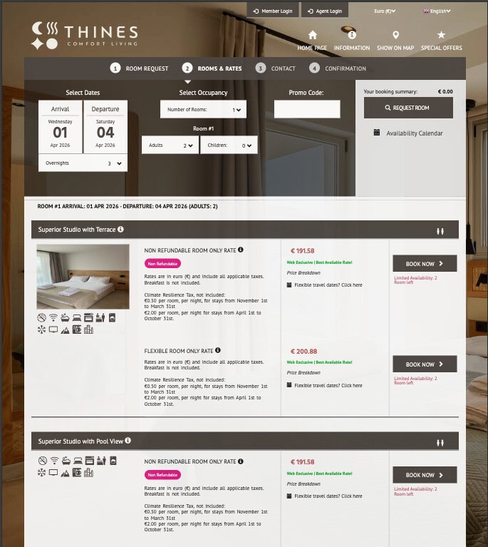 Thines bookonline now